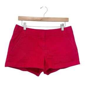 J. Crew Red Chino Flat Front Shorts Sz 4